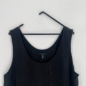 Cos Black Sleeveless Scoop Neck Minimalist Blouse Top